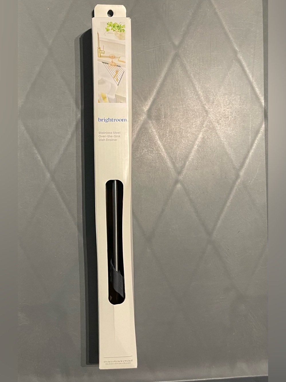 Brightroom Black Stainless Steel Over-the-Sink Dish Drainer New Opened